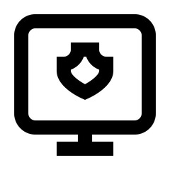 Display Shield Security Protect Protection Secure vector icon