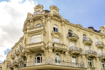 Fototapeta na wymiar Historic facade on Baroque Buildings
