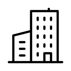 Dormitory Hostel Hotel Building City vector icon