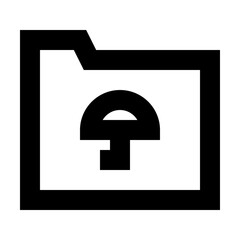 Folder Umbrella Security Protect Protection Secure vector icon