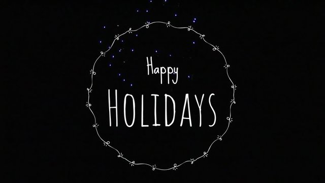 Happy holiday against fireworks 4k