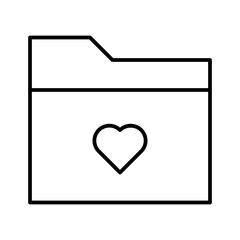 Folder Love Wedding Valentines Day Engagement vector icon