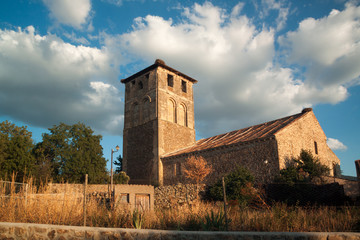 Fototapeta premium General view of the Romanesque church of Sotosalbos in Segovia, Spain