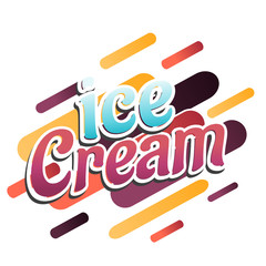 ice cream typography logo and banner