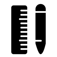Draw Pencil Riler Architecture Architect vector icon