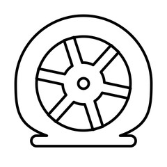 Obraz premium Flat Tire Unhappy Bad Luck Depression Fail Failure Defeat vector icon
