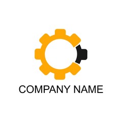 Cogwheel and development logo template