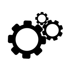 Gears on a white background. Vector illustration.