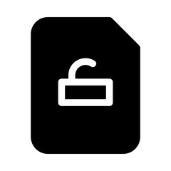 Obraz premium Document Unlock Protect Protection Secure vector icon