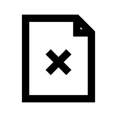 Document File Delete Gui Web vector icon
