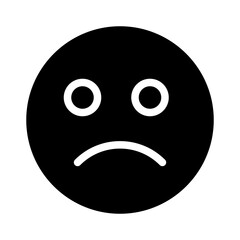 Emoji Sad Application Web Interface Software vector icon