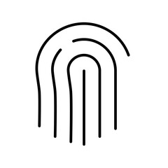 Fingerprint Security Safety Protect Lock Shield vector icon