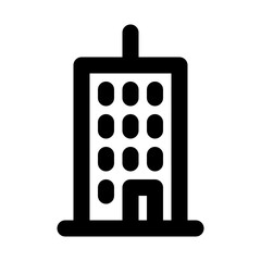 Dormitory Hostel Hotel Building City Skyscraper vector icon