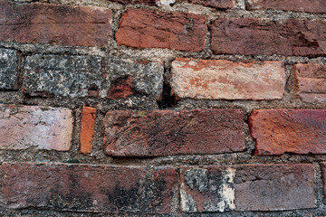 Detail of old brick wall