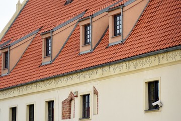 Old traditional houses in a medieval town