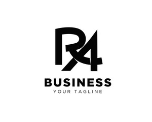 RA initial Business logo design inspiration
