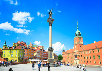 Fototapeta premium Sigismund's Column and Castle Square in Warsaw