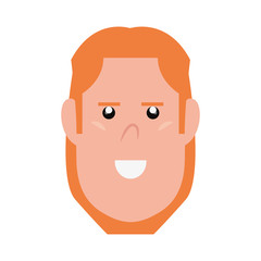 Fototapeta premium man face character on white background