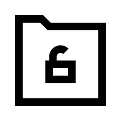 Folder Download Unlock Gui Web vector icon