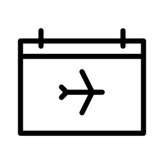 Flight Calendar Summer Shoping Cary Holiday vector icon