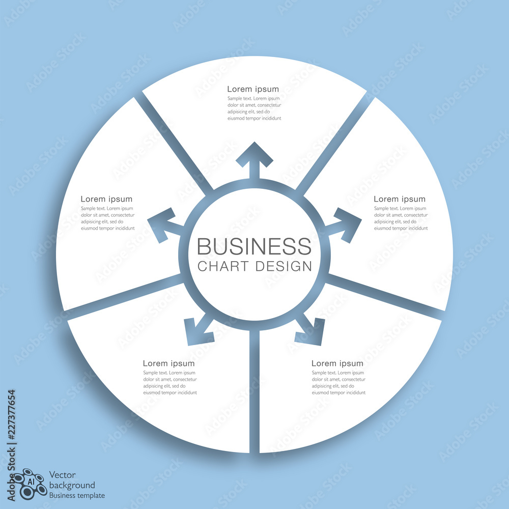 Sticker business chart design #vector graphics