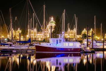 Marina at night