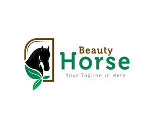Beauty nature horse logo