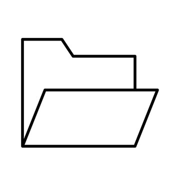 Folder Open Application Web Interface Software vector icon