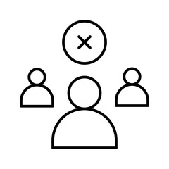 Group Attention Remove Interface Login vector icon