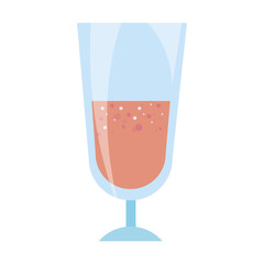 champagne drink on white background