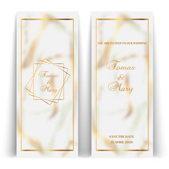 Vintage gold line luxury wedding background