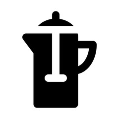 French Coffee Maker Food Restaurant Bar Diner Drink vector icon