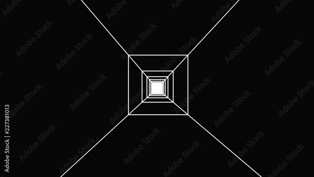 Poster abstract black and white tunnel with light lines motion.background futuristic perspective tunnel loo