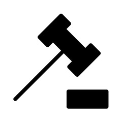 Gavel Justice City Town Map Locations vector icon