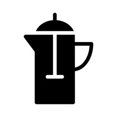 French Coffee Maker Food Restaurant Bar Diner Drink vector icon