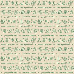 クリスマスのパターン　緑色