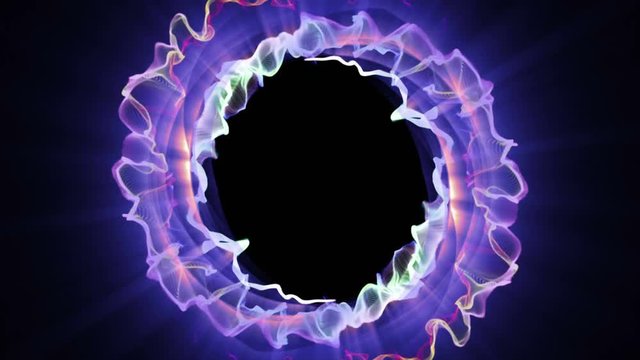 Magical Particles Ring Abstract Background, Animation, Rendering, Loop, 4k
