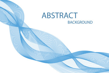 Abstract geometric dynamic sea wave. Creative line art. Design elements created using the Blend Tool