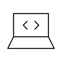 Hacks Coding Programming Notebook Computer vector icon