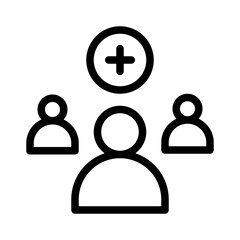 Group Attention Add Interface Login vector icon
