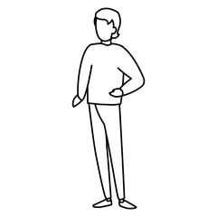 Fototapeta premium avatar man icon