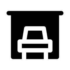 Garage City Town Map Locations vector icon