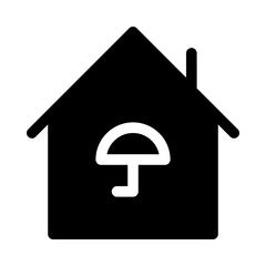House Umbrella Security Protect Protection Secure vector icon