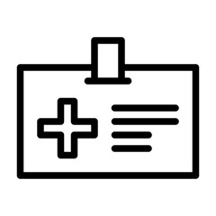 Obraz premium ID Card Medical Doctor Hospital Clinic Ambulance vector icon