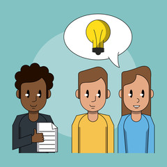 Business teamwork cartoon