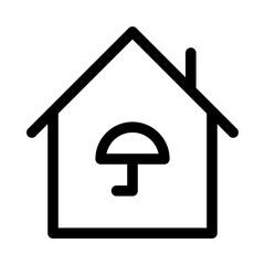 House Umbrella Security Protect Protection Secure vector icon