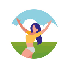 cheerleader girl icon 