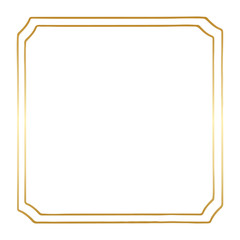 Golden Square Vintage Style Vector Border Frame