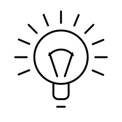 Lamp Idea Work Business Seo Agency Work vector icon