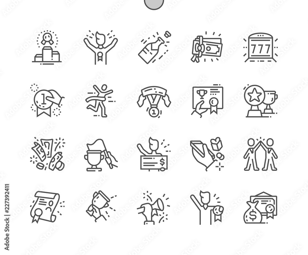 Poster winning well-crafted pixel perfect vector thin line icons 30 2x grid for web graphics and apps. simp